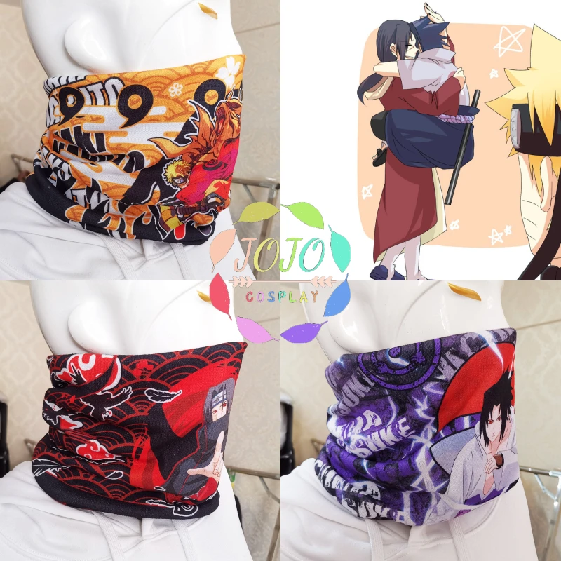 Наруто Uzumaki Uchiha Sasuke Itachi Akatsuki Sharingan утеплитель для шеи шарф Косплей Костюм реквизит