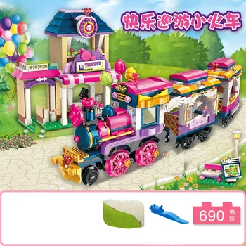 

Holiday Town Girls Toys Building Blocks Set For Kids City Serie Assembled Small Train Technic MOC With Bricks Diy Children Gift