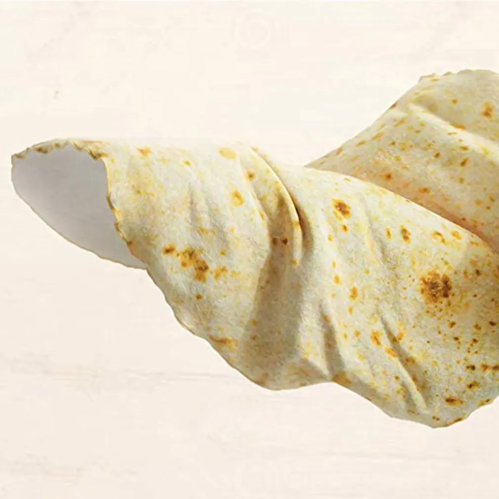 Одеяло Tortilla, круглое одеяло, новинка, пищевое одеяло для взрослых, диаметр 60 дюймов, переносное, прочное