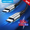 Vention USB Type C to USB C Cable USB C PD 60W Fast Charger Cord for Samsung S20 Macbook iPad Quick Charge 4.0 USB C Charge Cord ► Photo 1/6