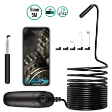 Беспроводной эндоскоп IP67 Водонепроницаемый Wi-Fi для осмотра борескопов 2.0MP HD 8 светодиодный 8 мм змея Камера эндоскоп для телефонов на базе Android с Bluetooth