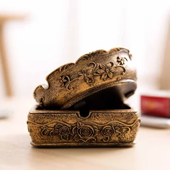 

Home Garden Resin Ashtray Living Room Tea Table Creative Office Home Style European Ashtray Ash Tray Cigar Cigarette Ashtray