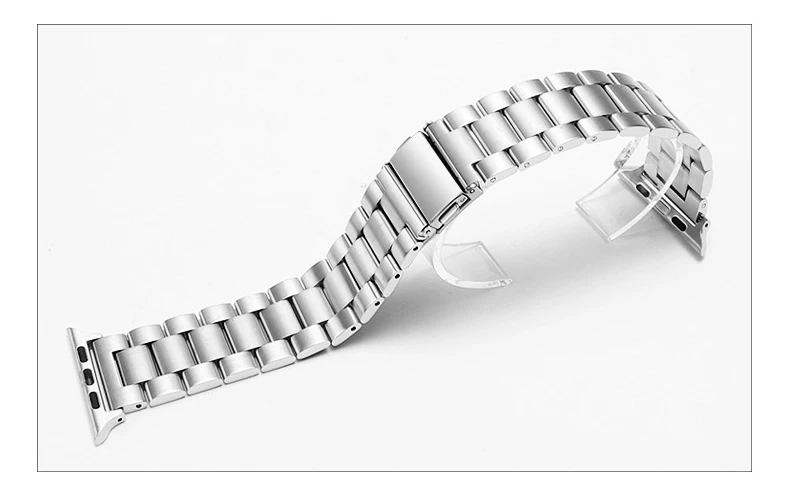 Нержавеющая сталь Ремешки для наручных часов для Apple Watch, версии новой модели черный, розовый Ремешки для наручных часов Apple Watch, версии 4, версия 1, 2, 3, ремешок 38/42 мм/40-44 мм серии - Цвет ремешка: Silver
