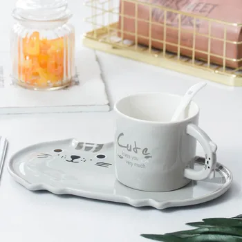 

Ceramic Coffee Cup and Saucer Set Free Shipping Fine Bone China Dinner Set Cute Filizanki Do Kawy Espresso Cups Set AB50BD