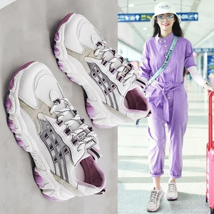 Women Casual Shoes  Popular Walking Shoes Women Fashion Sneakers Trend Thick Bottom Shoes Women Vulcanize Shoes Light Mesh Shoes