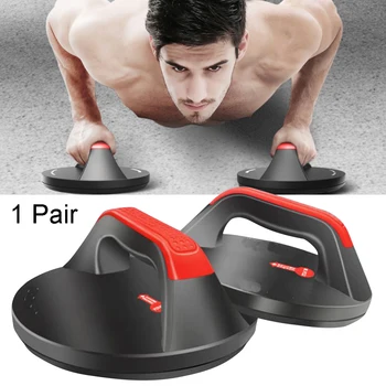 

1 Pair Push Up Stand Body Building Nonslip Handle Exercise Round Base Workout Rotatable Push Up Stand Home Fitness