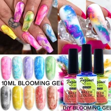 10 мл Быстросохнущие чернила для ногтей smudge жидкие профессиональные цветущие градиентные DIY акварельные Пузырьковые чернила пилка для ногтей