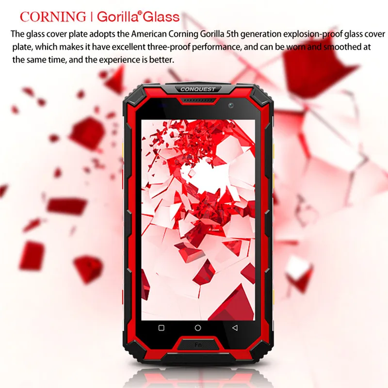 CONQUEST S8 прочный смартфон 4 Гб 64 рация IP68 Телефон ГЛОНАСС 6000 мАч батарея NFC 4G LTE