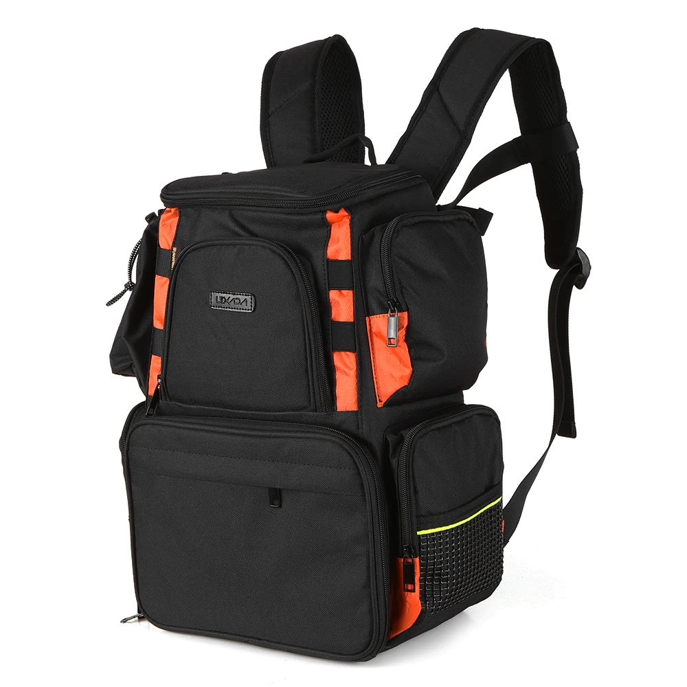 

Fishing Tackle Bag Backpack Fishing Lures Bait Box Storage Bag with 4 Fishing Tackle Boxes Pesca