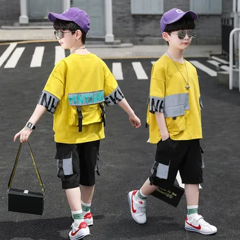 

Children's Clothing Sets Summer Boys Clothes 2020 Short Sleeve Light T-shirt + Casual Pants Girls Outfits Baby Boys Tracksuit