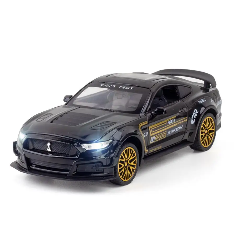 

Металлическая модель спортивного автомобиля Mustangs Shelby Gt500 в масштабе 1:32, литый под давлением автомобиль, игрушки с фотографией и коллекцией звука