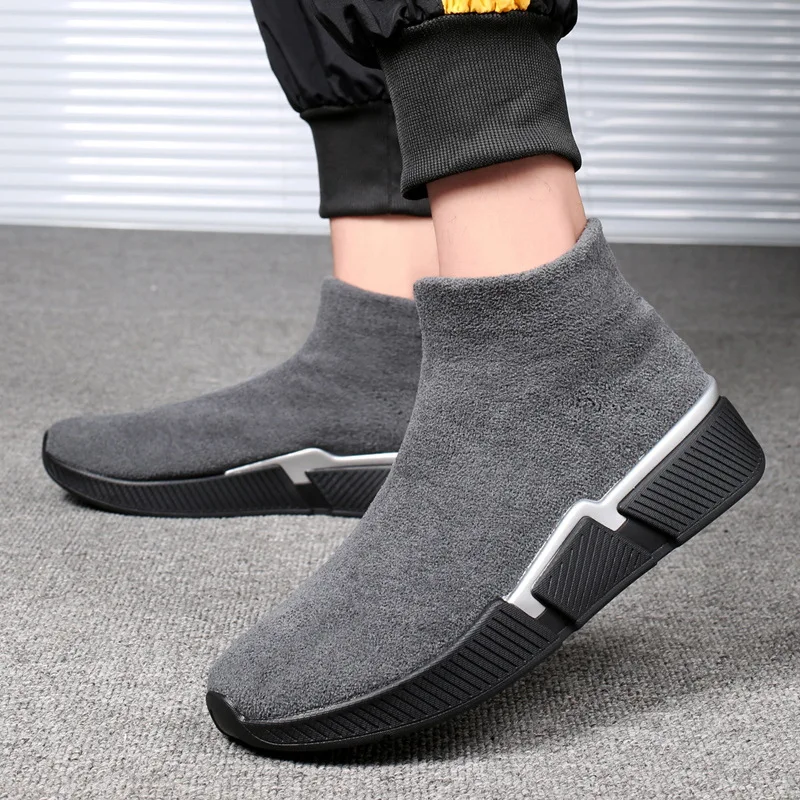 ​Winter Men New Boots Thick Pile Warm Snow Boots for Men Sneakers Fashion Man Men's Outdoor Shoes Large Size 40-47