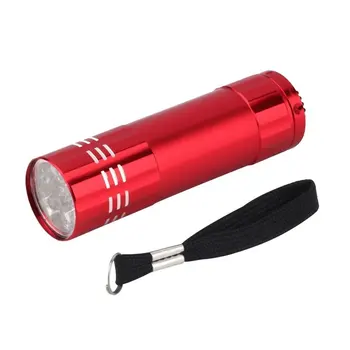

Ultraviolet 9 LED Flashlight Black Purple light Torch Light Lamp Black AAA Mini Protable Aluminum UV New Year's product Unique