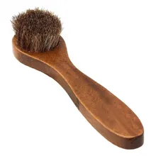 Длинная ручка деревянная щетина кисточка из конского волоса ботинок для обуви Лак Блеск Чистка Dauber