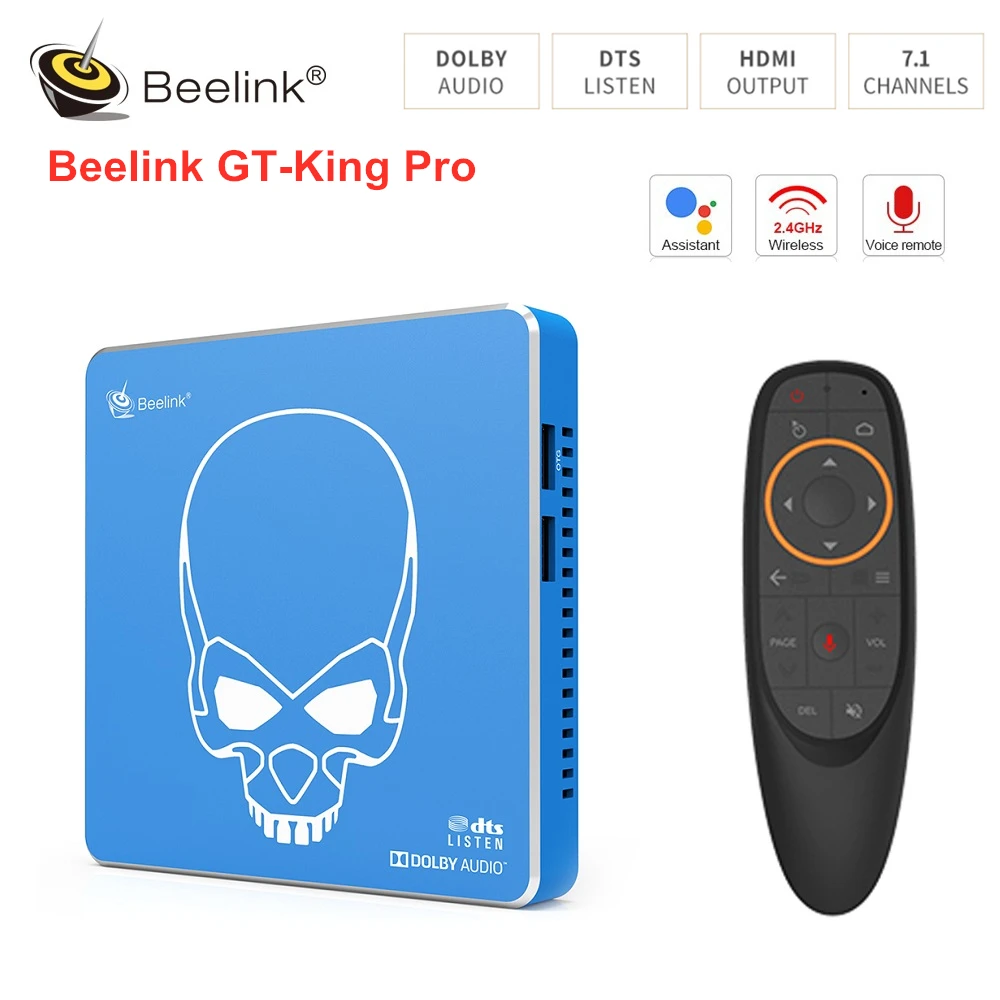 ТВ приставка Beelink GT King Pro на Android 9 0 звук без потерь 4K Dolby Dts разрешение Amlogic S922X H 4 Гб +