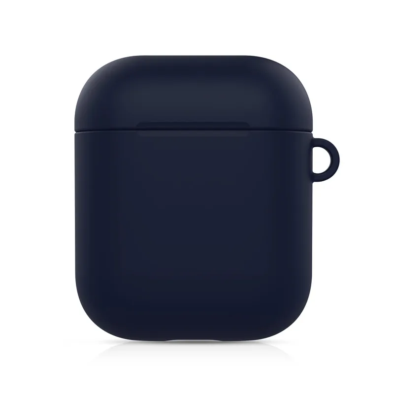 DarkBlue ТПУ чехол для Apple Airpods противоударный чехол для Apple AirPods 2 и 1 кожухи головных телефонов Air Pods защитный чехол - Цвет: DarkBlue