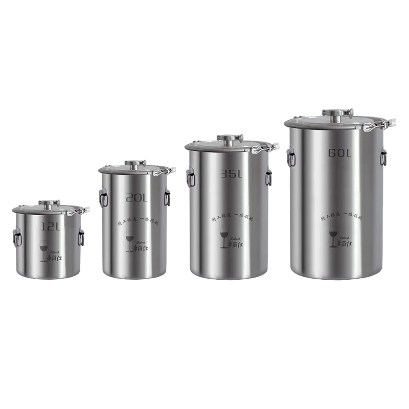 Stainless Steel Wine Storage Barrel with Faucet Fermentation Wine Storage Home Brewing Equipment 20L