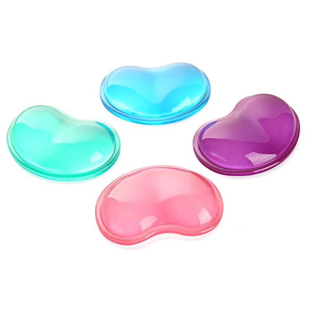 

Heart-shaped Summer Soft Silicon Wrist Rests Cool Hand Pillow Mouse Pad Blue