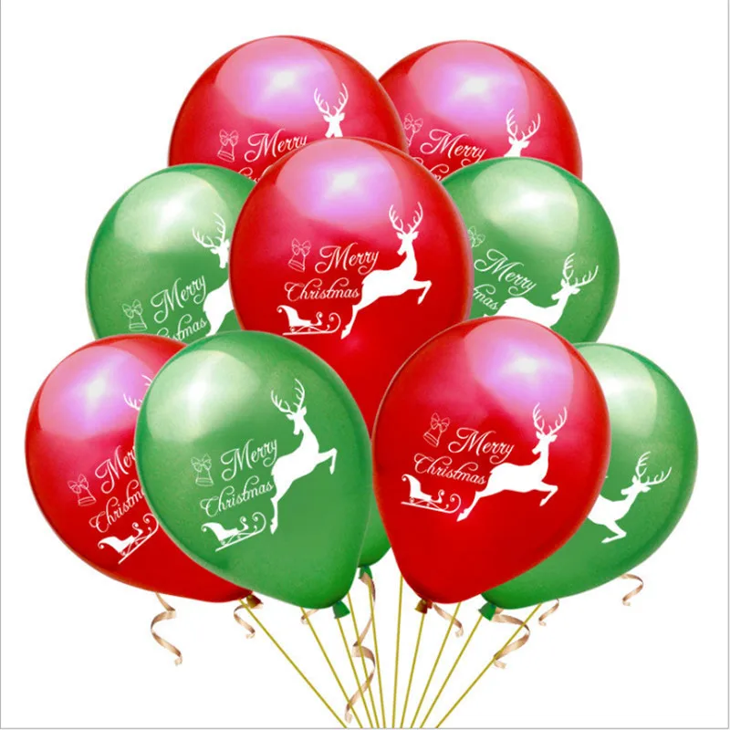Новый набор воздушных шаров 12 дюймов с подвесным флагом Санта Клауса Счастливого