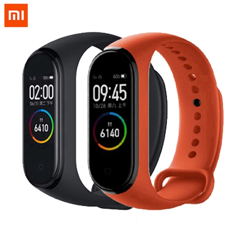 Фитнес браслет Xiaomi Mi Band 4 цветной сенсорный экран Miband умный Браслет 135 мАч Bluetooth 5 0