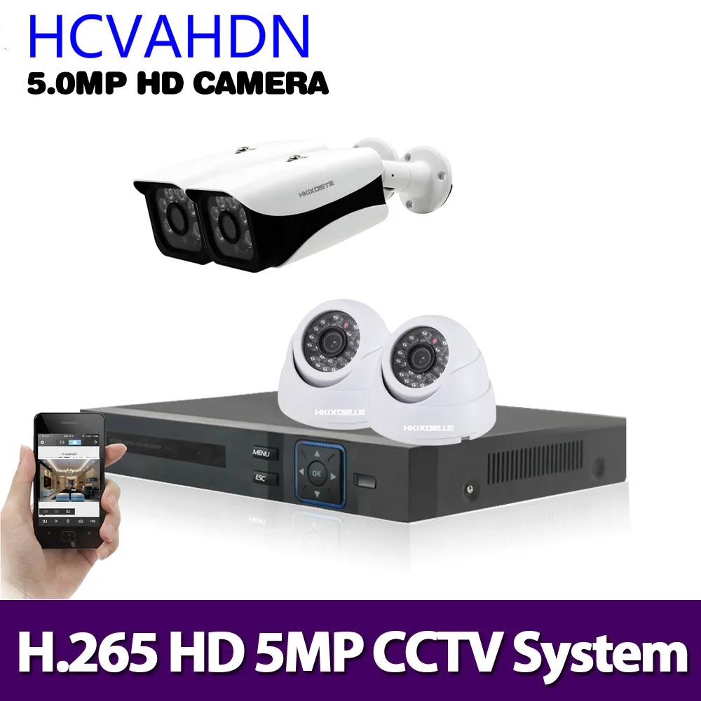 

HD-AHD 4CH 5.0MP Security Cameras System Kit with 4*5.0MP Day Night Vision CCTV Home Security Camera Video Surveillance Kit