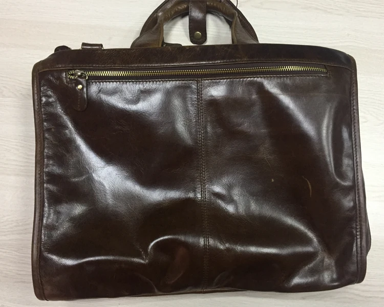 WESTAL men's bag men's leather laptop/briefcase bag for men messenger/office bag men design business document briefcase handbag