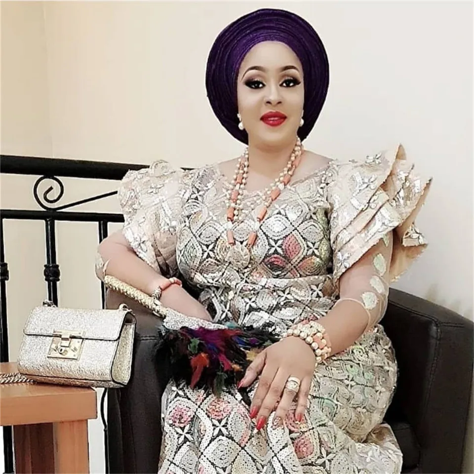 Высококачественная французская сетчатая кружевная ткань с блестками вышивка