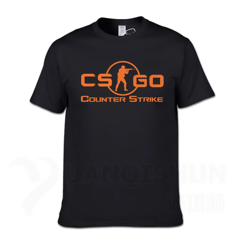 Black 3 YUANQISHUN, новинка, CS GO, футболка с принтом, Counter Strike, Global offency, CSGO, популярные игры, футболка, команда, на заказ, Мужская футболка из бутика - Цвет: Black 3