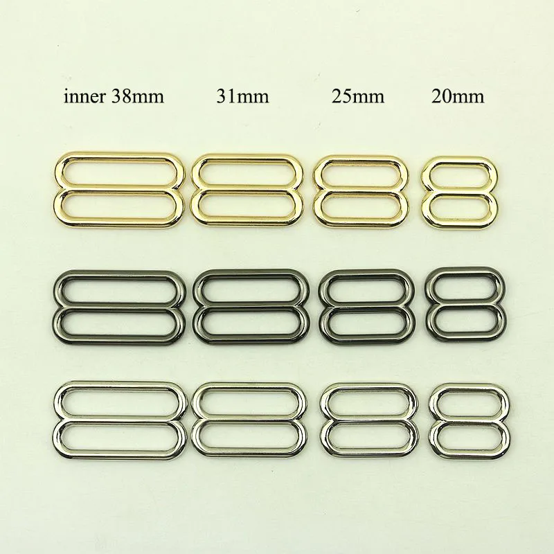 

5pcs 20/25/32/38mm Metal Belt Buckles O D Ring Tri-Glide Bra Webbing Adjust Slider Buckle Bag Strap Garment Sewing Accessories