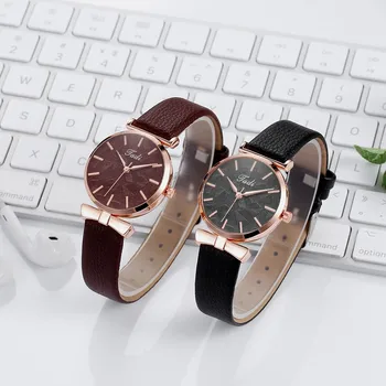 

Reloj mujer 2020 New Minimalist Calendar Watch Women Elegant Design Clock Leather Quartz Wrist Watch Clock relogio masculino