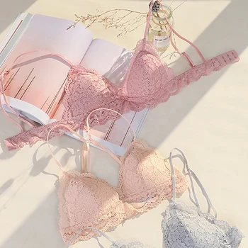 

FEMALE Seamless Deep V Lace Bras Wireless Push Up Bra Thin Comfort Underwear Sexy Lingerie French Style Bralette Brassiere new