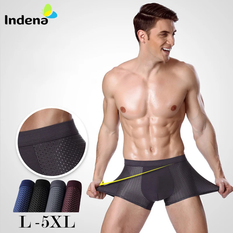 

4pcs/lot Underwear Men Boxer Panties Fashion Plus Size Male Briefs Soft Breathable Underpants XL-5XL