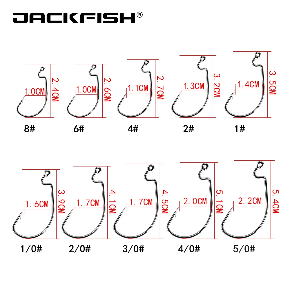 JACKFISH 50 шт./лот из высокоуглеродистой стали рыболовные крючки черные кривошипы острые Крючки супер большой черный широкий Кривошип крюк джиг голова