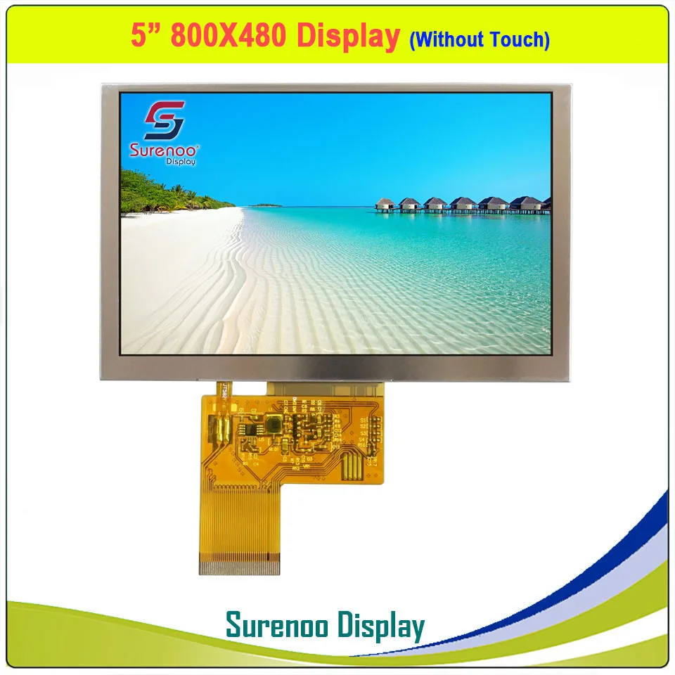 Without Touch 5," 800X480 4-проводной резистивный/межсоединений интегральных схем I2C емкостный сенсорный экран 40P_RGB на тонкопленочных транзисторах на тонкоплёночных транзисторах ЖК-дисплей модуль Дисплей монитор Панель Экран - Цвет: Without Touch
