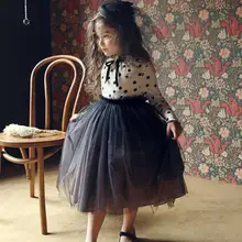 Г., платье в стиле пэчворк в Корейском стиле для девочек модные осенне-зимние платья принцессы для девочек от 3 до 9 лет, PQ599