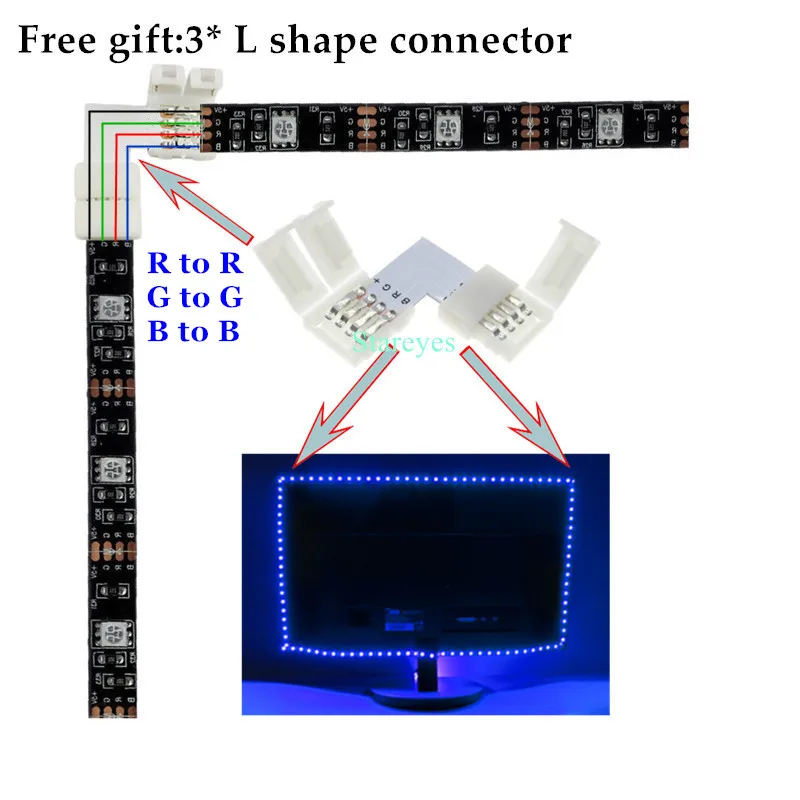 Светодиодная лента RGB SMD 5050 DC5V 30 светодиодов/м гибкая Водонепроницаемая IP20 IP65 1 м 2 3