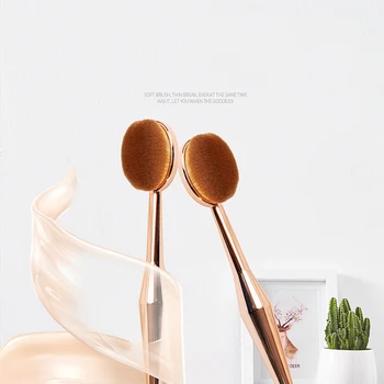 

Makeup Brush 2 PCS Toothbrush The New Mermaid Makeup Brush Foundation Oval Brushes One Set High End Foundation Brush