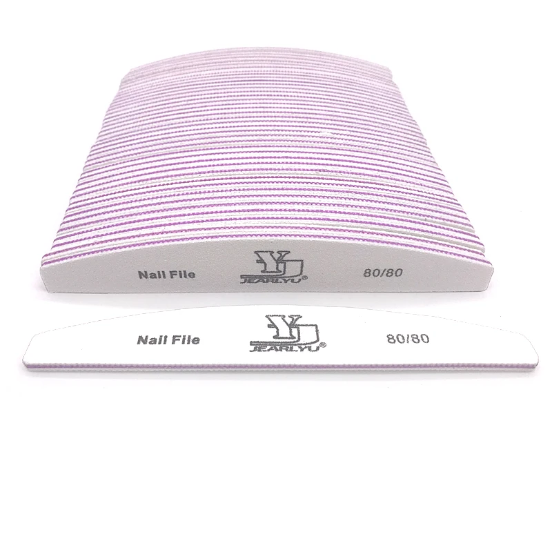 

100pcs/lot Nail files 80/80 Grit Lime a Ongle Professionel Polishing Buffer Block Sanderpaper Reusable Washable Manicure Care
