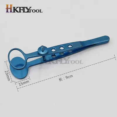 Titanium alloy L Двойная пластина для век, пинцет для киста, офтальмологический складной инструмент для век, зажим для киста, гранулы, отек, запчасти для инструментов - Цвет: Titanium alloy L