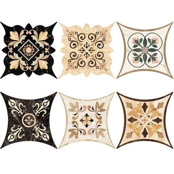 

21 Pcs Printed Tile Diagonal Sticker Waterproof Wearable Household Floor Tile Diagonal Sticker, SZ07