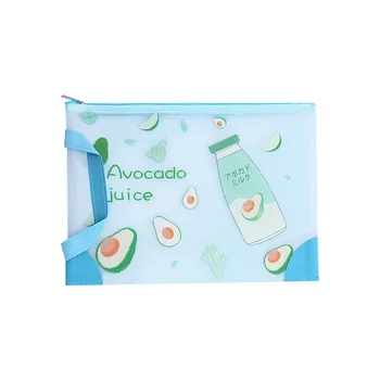 

Individual Avocado Cactus Bottle Frosted Waterproof File Bag Document Bag File Folder Stationery Filing Production