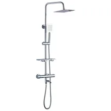  YUJIE bathroom full copper black shower set multifunctional thermostatic digital display shower mixing valve shower JYHY-3001 