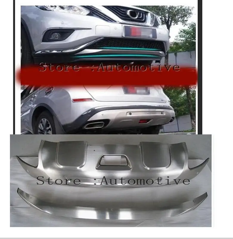Stainless Steel Front + Rear Bumper Fender Trim Cover for nissan murano 2015 2016 2017 2018 Accessories |