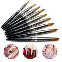 

2021 New Fashion Hot Selling Nail Brush Crystal Pen Pure Hair Acrylic Round Nail Brush Size 4/6/8/10/12/14/28 Nail Tool