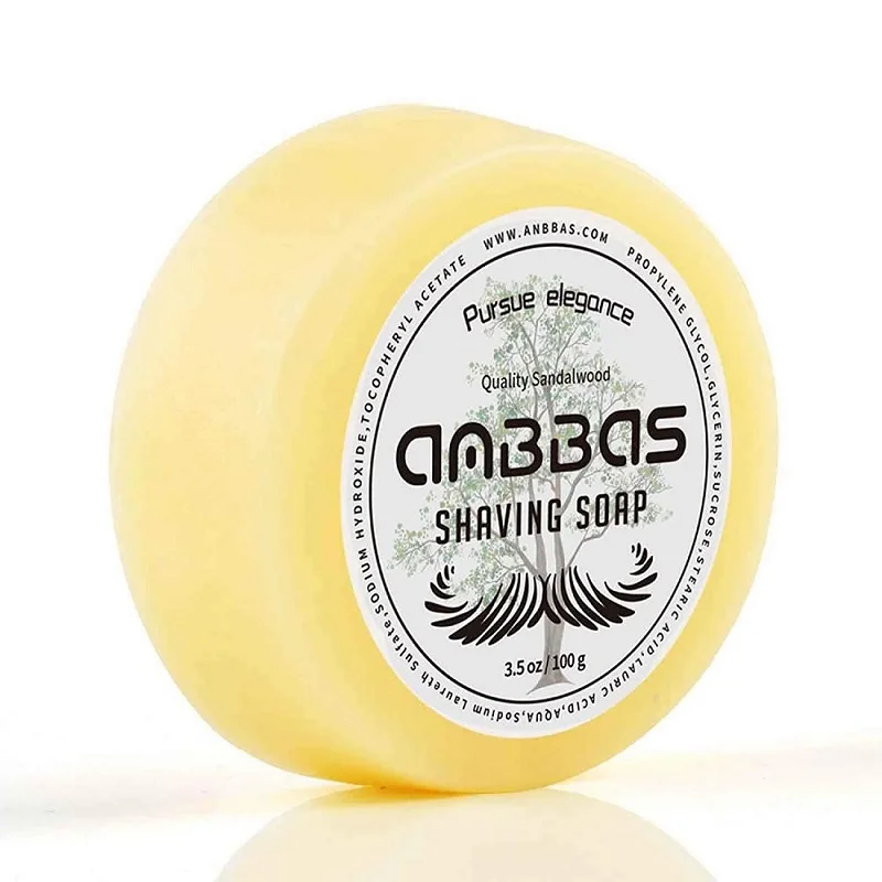 Anbbas Quality Sandalwood Shaving Soap Refill 3.5OZ for Barber Traditional Wet Shave Latheing