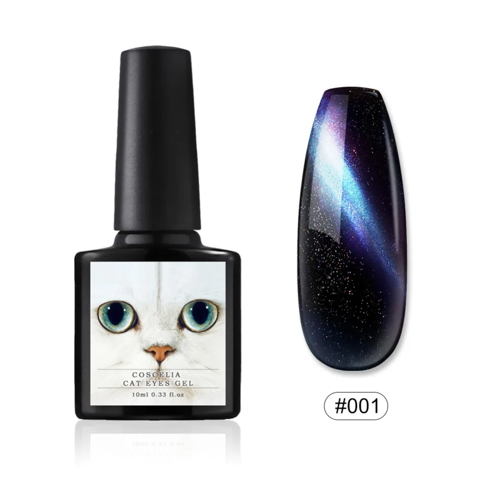 Гель COSCELIA, 6 цветов, 3D магнит, волшебный кошачий глаз, Гель-лак для ногтей, лак для замачивания, УФ, долговечный лак для ногтей