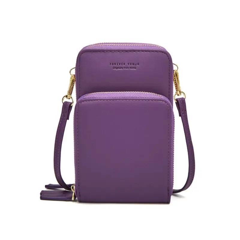 Women Leather Mini Crossbody Shoulder Bag Large Capacity Phone PouchLadies Purse Zipper Messenger Bags Diaper Maternity Bag