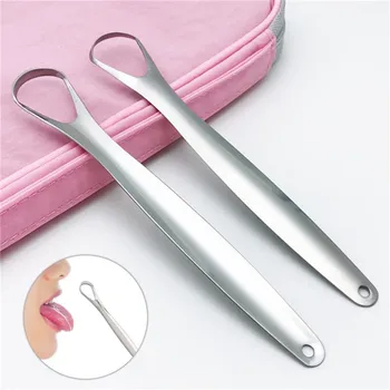 

2020 New Stainless Steel Hygiene Care Toothbrush Cleaning Brush Keep Fresh Breath Maker Tongue Cleaner Scraper Oral Brush