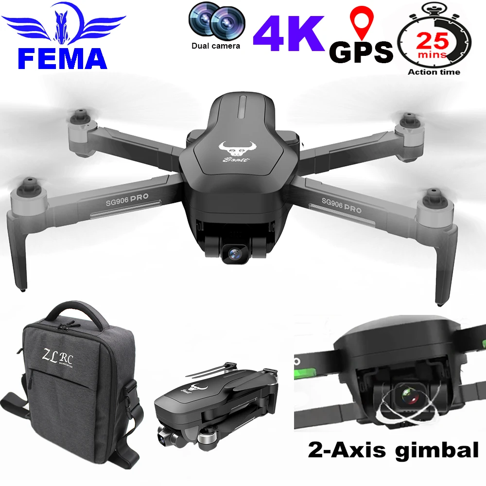 Камера для дрона FEMA Gps камера 4K профессиональная с 2 осевым бесщеточным