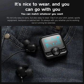 

M9 MP3 Player Portable Digital Music Player FM Radio Support BT Function with 3.5mm Headphones Metal Rechargeable Battery